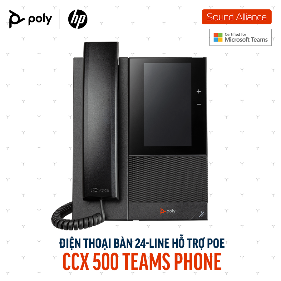  Điện thoại bàn Poly CCX 500 Microsoft Teams Phone (82Z76AA) 