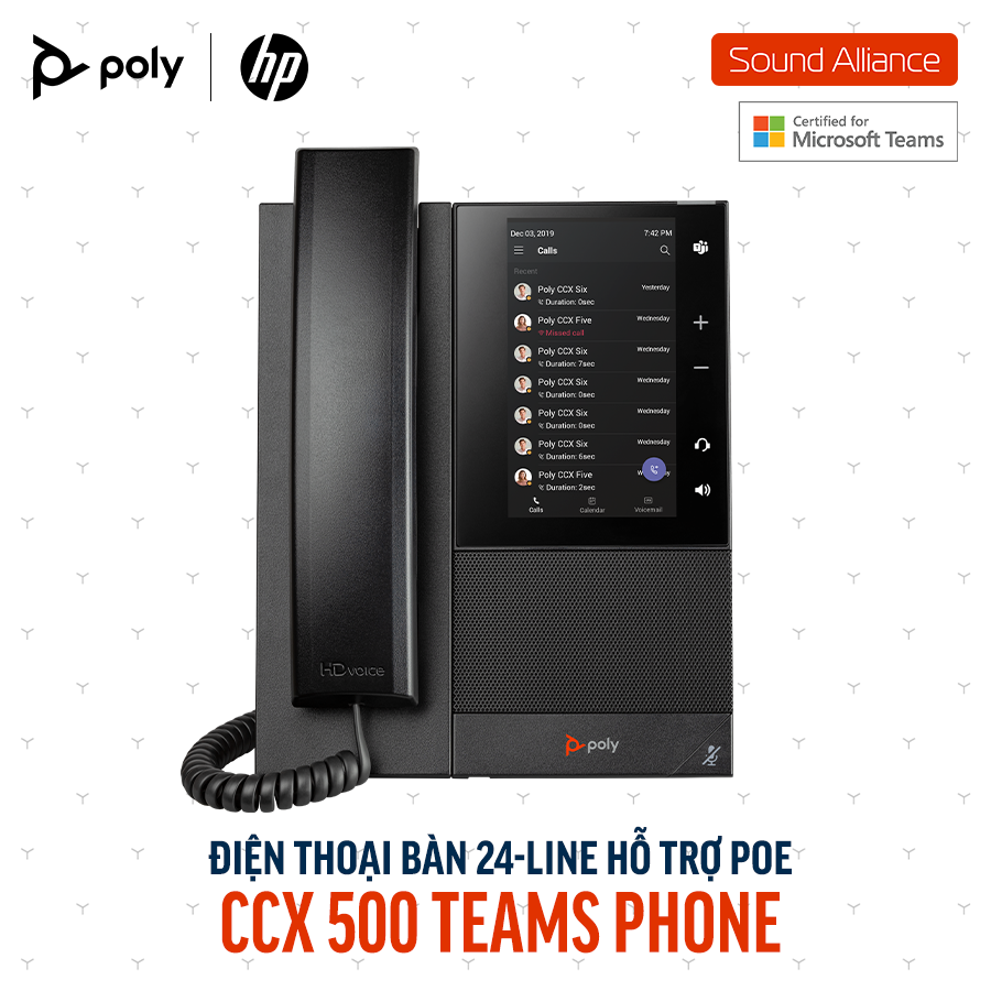  Điện thoại bàn Poly CCX 500 Microsoft Teams Phone (82Z76AA) 
