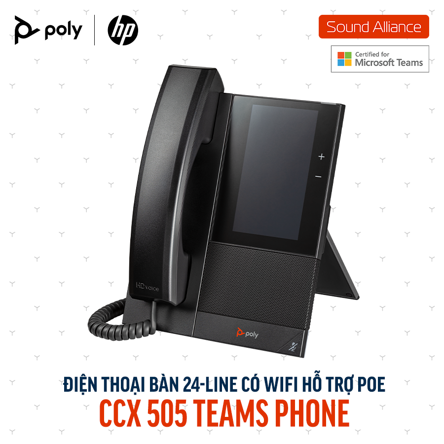  Điện thoại bàn Poly CCX 505 Microsoft Teams Phone (82Z79AA) 