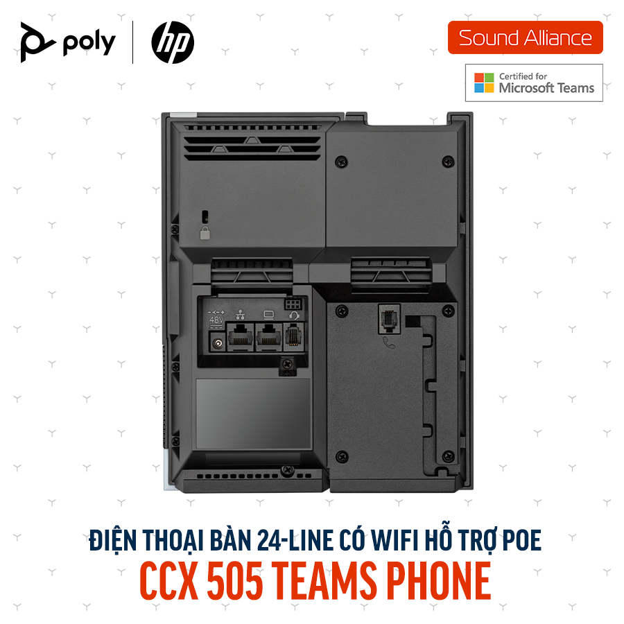  Điện thoại bàn Poly CCX 505 Microsoft Teams Phone (82Z79AA) 