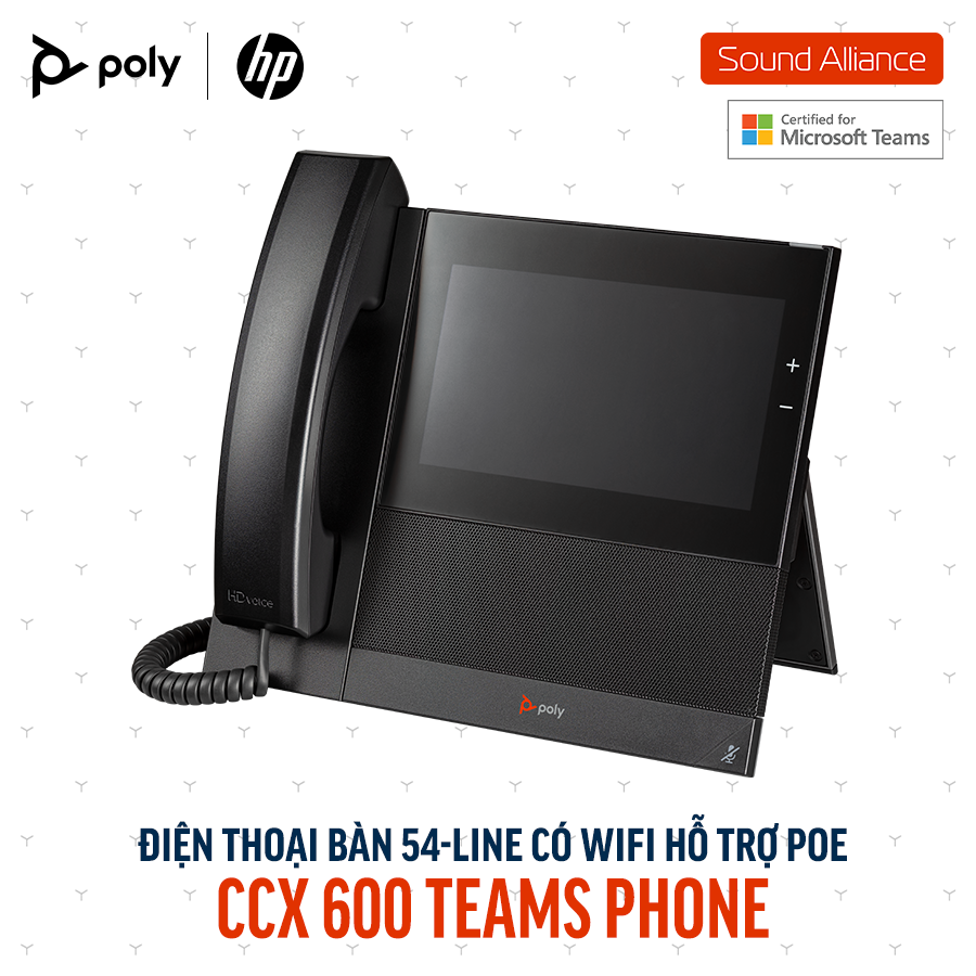  Điện thoại bàn Poly CCX 600 Microsoft Teams Phone (82Z84AA) 