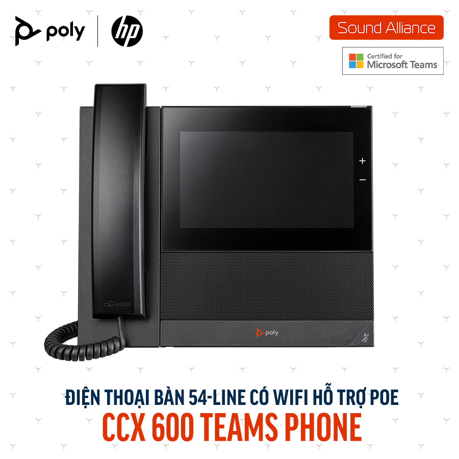  Điện thoại bàn Poly CCX 600 Microsoft Teams Phone (82Z84AA) 