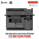  Điện thoại bàn Poly CCX 600 Microsoft Teams Phone (82Z84AA) 