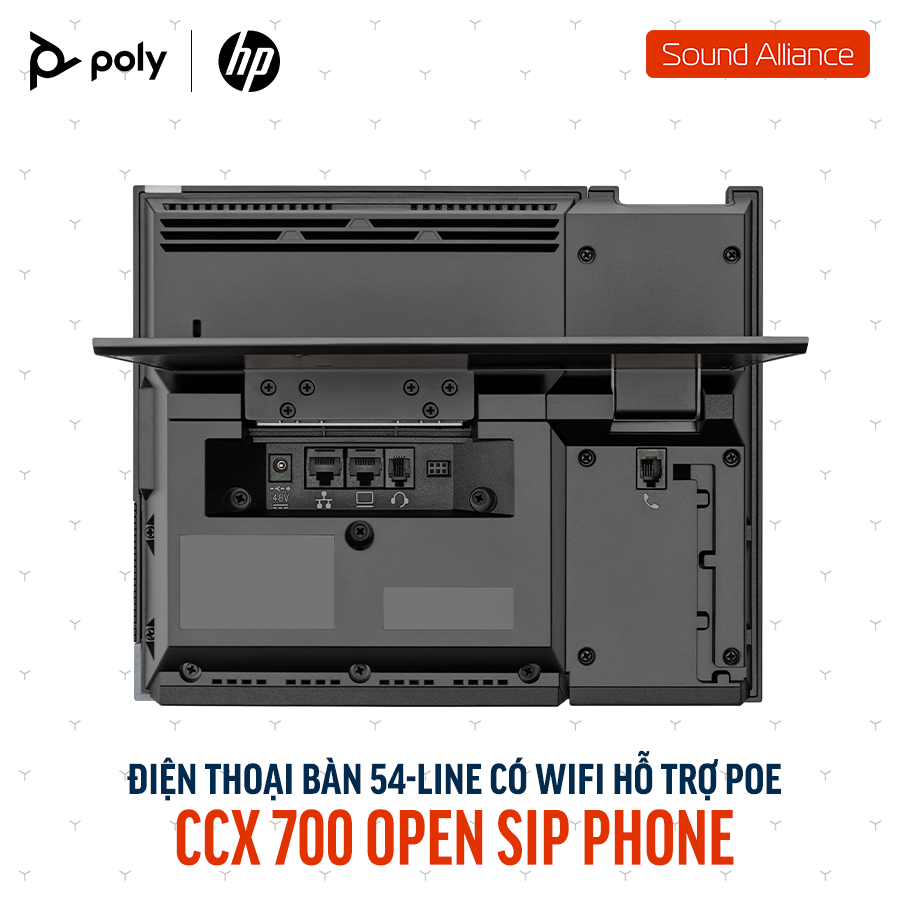  Điện thoại bàn Poly CCX 700 Open SIP Phone (84C18AA#ABA) 