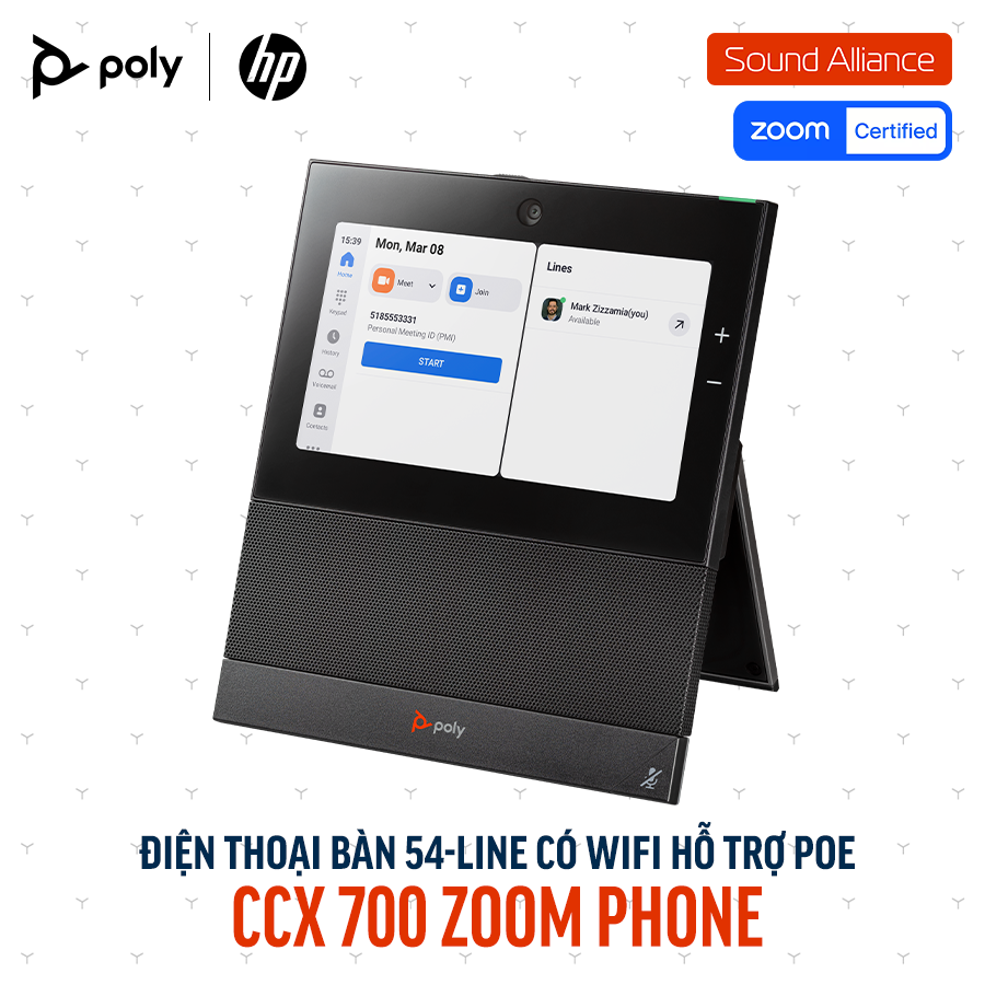  Điện thoại bàn Poly CCX 700 Open SIP Phone (84C18AA#ABA) 