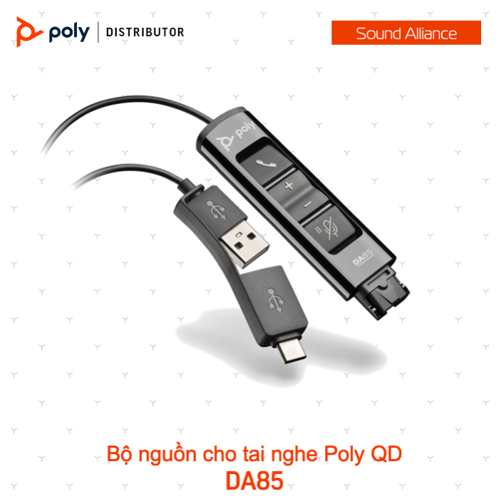  Bộ nguồn cho tai nghe tổng đài cổng Quick Disconnect Poly DA85 