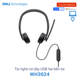  Tai nghe có dây USB hai bên tai Dell WH3024 USB-C 