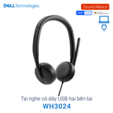  Tai nghe có dây USB hai bên tai Dell WH3024 USB-C 