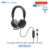  Tai nghe ANC có dây USB hai bên tai chuyên nghiệp Dell WH5024 