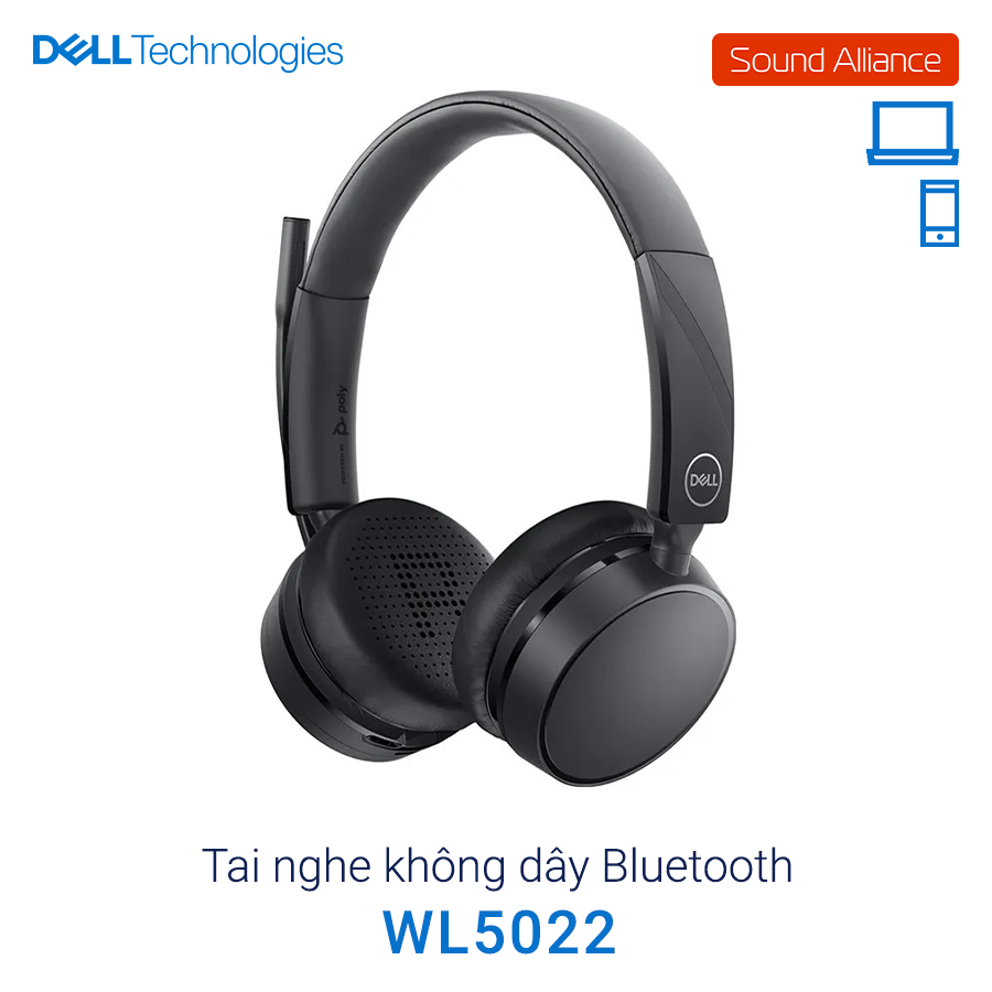  Tai nghe không dây Bluetooth hai bên tai Dell WL5022 