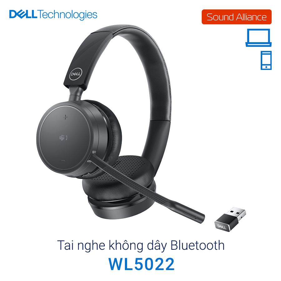  Tai nghe không dây Bluetooth hai bên tai Dell WL5022 