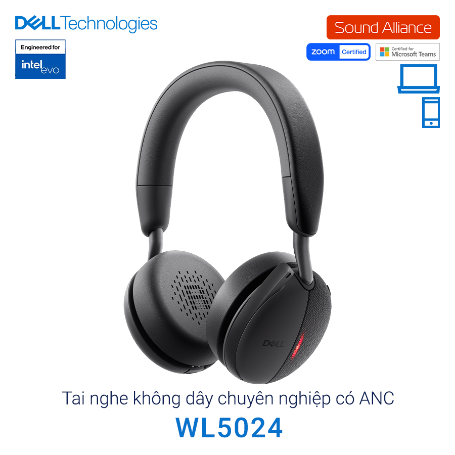  Tai nghe không dây Bluetooth ANC chuyên nghiệp Dell WL5024 