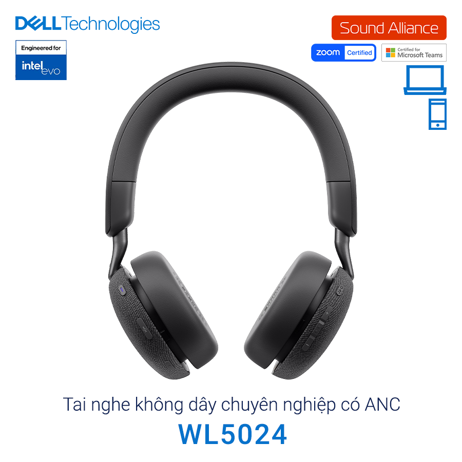  Tai nghe không dây Bluetooth ANC chuyên nghiệp Dell WL5024 