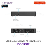  Bộ chuyển đổi USB-C™ Universal DV4K Docking Station Targus DOCK182 