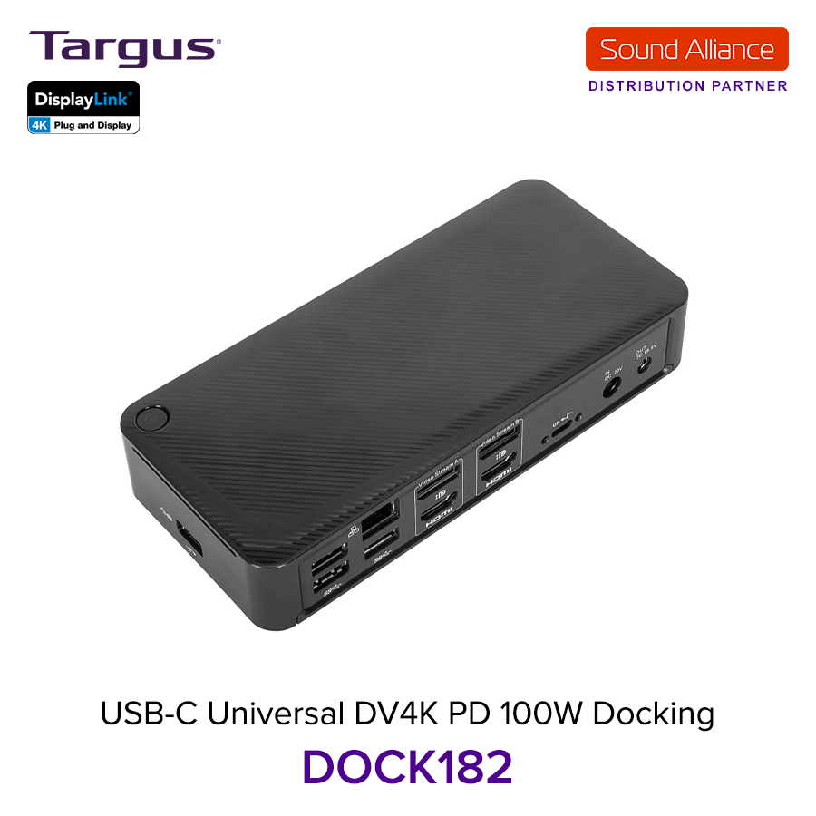  Bộ chuyển đổi USB-C™ Universal DV4K Docking Station Targus DOCK182 