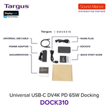  Bộ chuyển đổi USB-C™ Universal DV4K Docking Station Targus DOCK310 