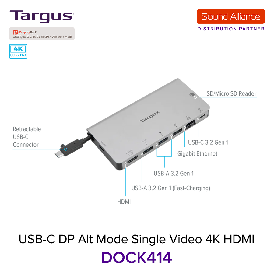  Bộ chuyển đổi USB-C™ 4K HDMI Docking Station Targus DOCK414 