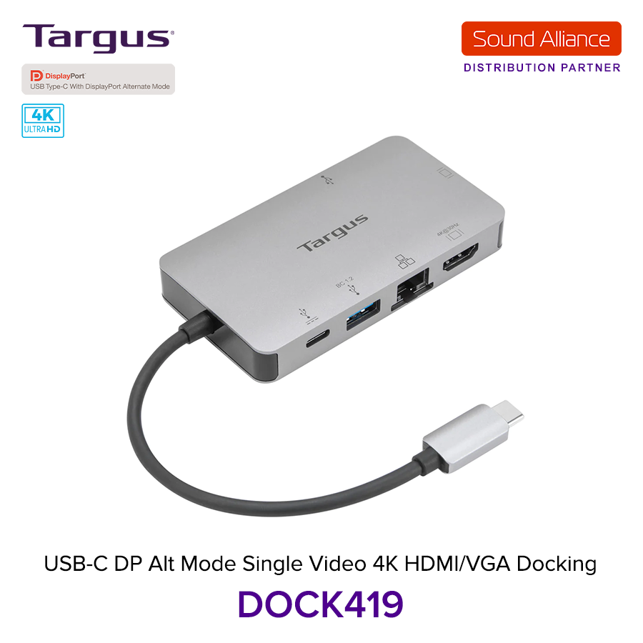  Bộ chuyển đổi USB-C™ 4K HDMI/VGA Docking Station Targus DOCK419 