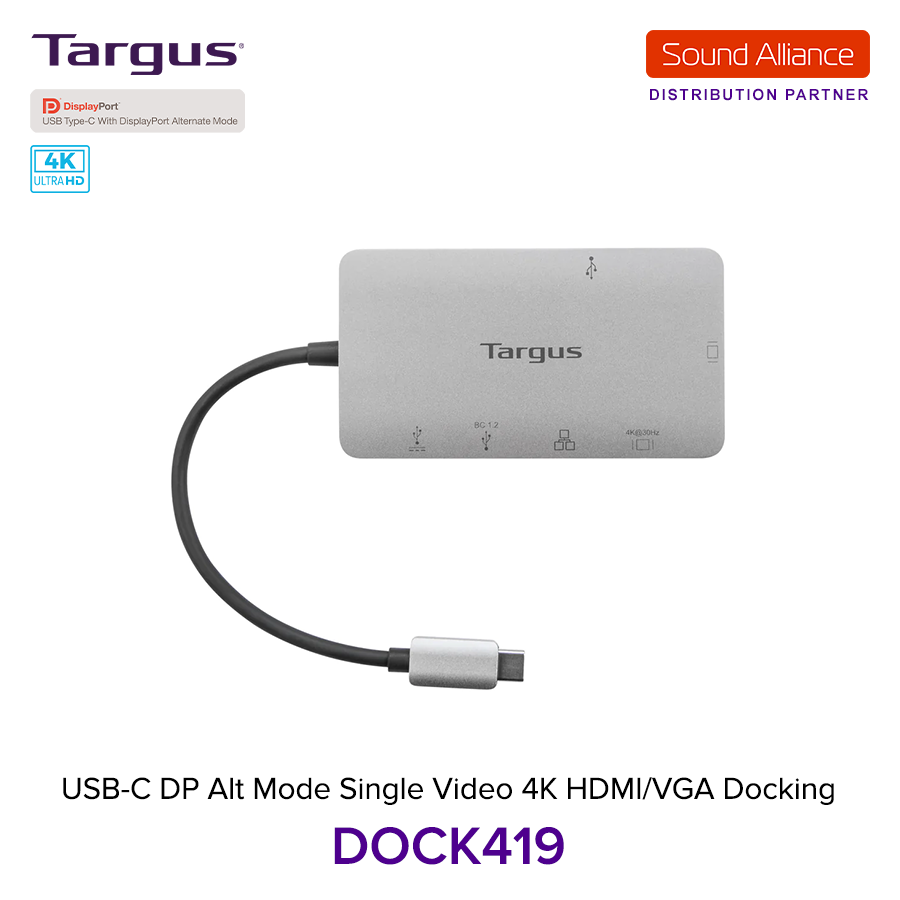  Bộ chuyển đổi USB-C™ 4K HDMI/VGA Docking Station Targus DOCK419 
