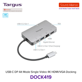  Bộ chuyển đổi USB-C™ 4K HDMI/VGA Docking Station Targus DOCK419 