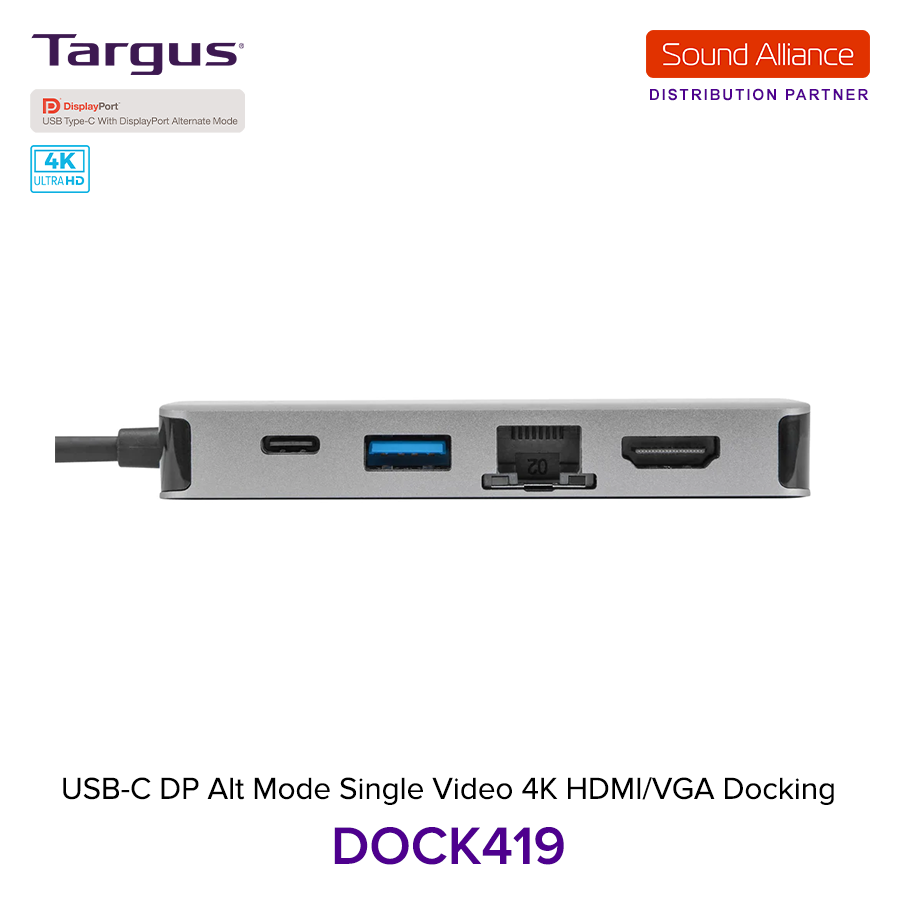  Bộ chuyển đổi USB-C™ 4K HDMI/VGA Docking Station Targus DOCK419 