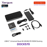  Bộ chuyển đổi USB-C™ Universal Quad 4K Docking Station Targus DOCK570 
