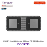 Bộ chuyển đổi USB-C™ Hybrid/Universal 4K Quad Docking Station Targus DOCK710 