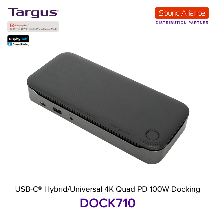  Bộ chuyển đổi USB-C™ Hybrid/Universal 4K Quad Docking Station Targus DOCK710 