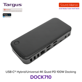  Bộ chuyển đổi USB-C™ Hybrid/Universal 4K Quad Docking Station Targus DOCK710 