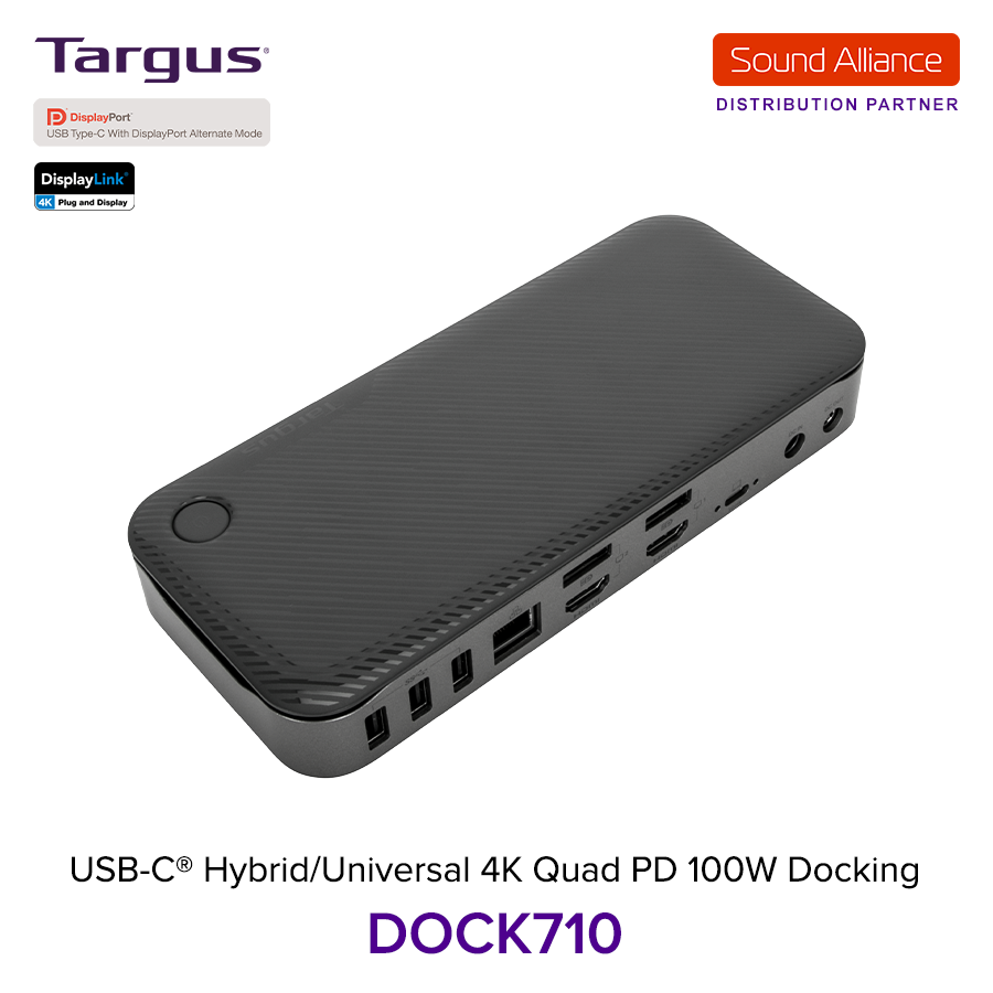  Bộ chuyển đổi USB-C™ Hybrid/Universal 4K Quad Docking Station Targus DOCK710 