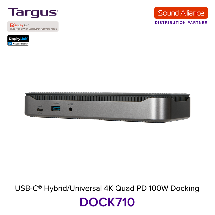  Bộ chuyển đổi USB-C™ Hybrid/Universal 4K Quad Docking Station Targus DOCK710 