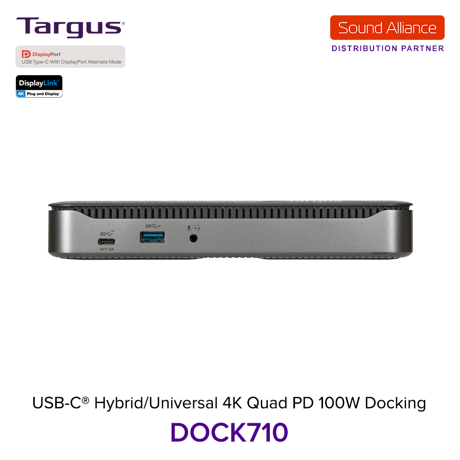  Bộ chuyển đổi USB-C™ Hybrid/Universal 4K Quad Docking Station Targus DOCK710 