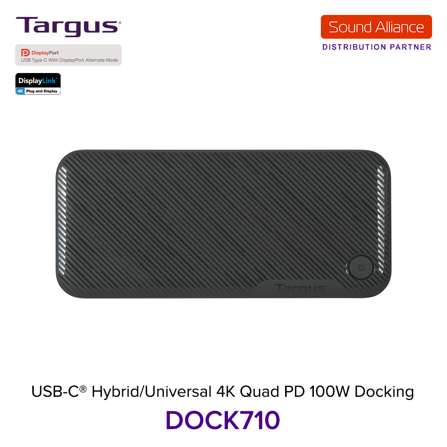  Bộ chuyển đổi USB-C™ Hybrid/Universal 4K Quad Docking Station Targus DOCK710 