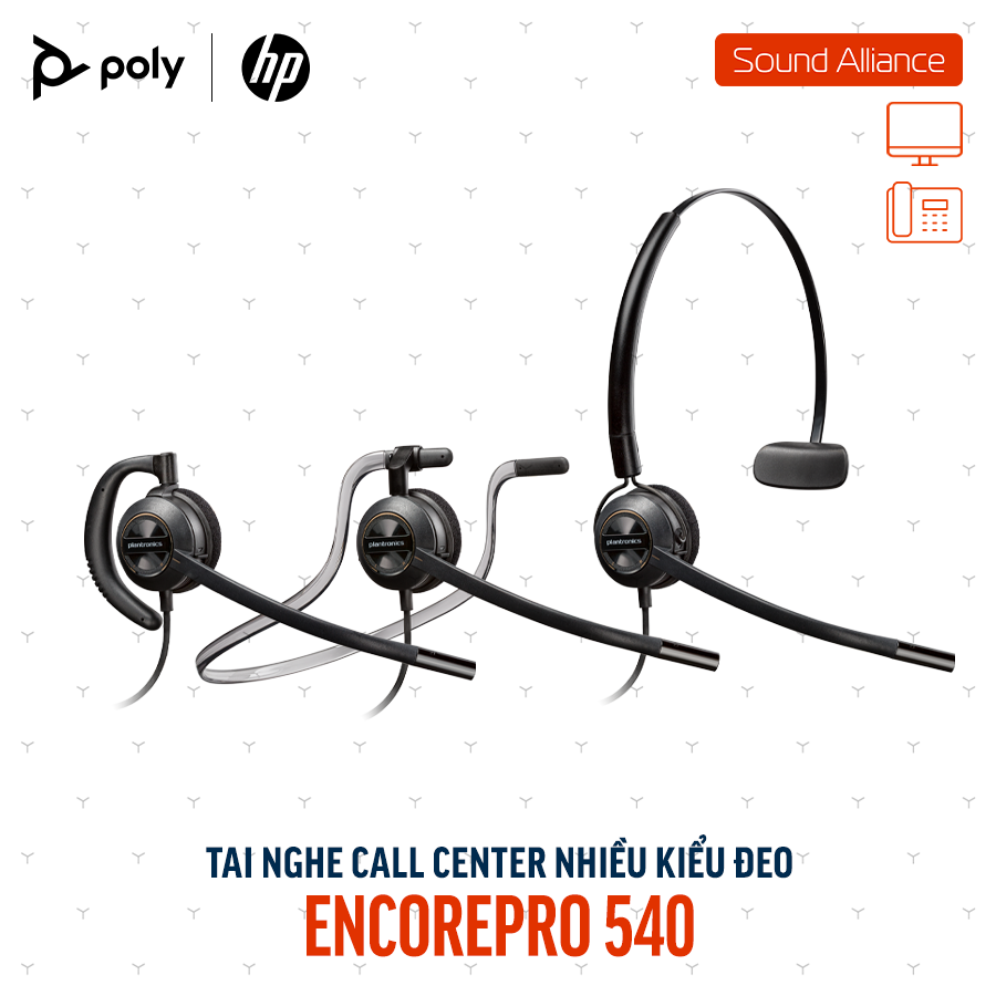  Tai nghe tổng đài có dây một bên tai Poly EncorePro 540 (783P0AA#ABA) 