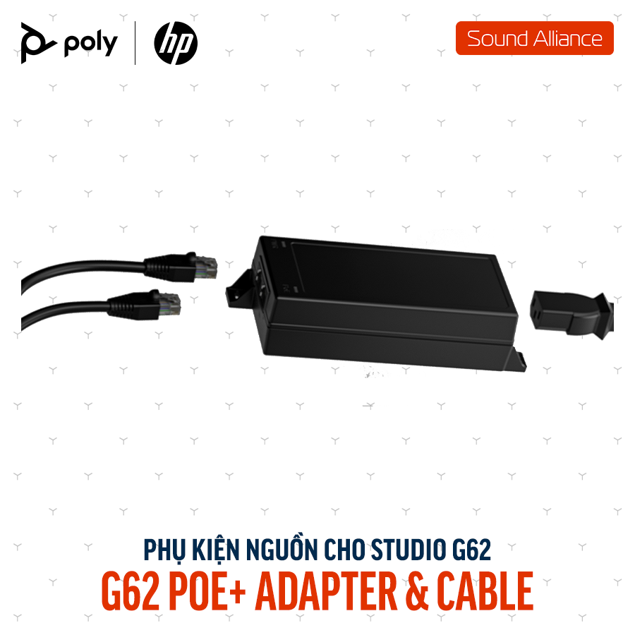  Bộ nguồn PoE+ kèm cáp cho Poly Studio G62 (A02F9AA) 