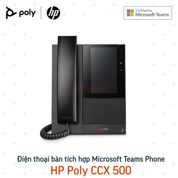 poly ccx 500 microsoft teams phone từ hp poly plantronics polycom - Front