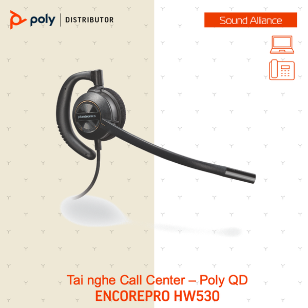  Tai nghe Call Center Poly EncorePro HW530 