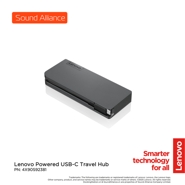 Lenovo Powered USB-C Travel Hub (4X90S92381) 1
