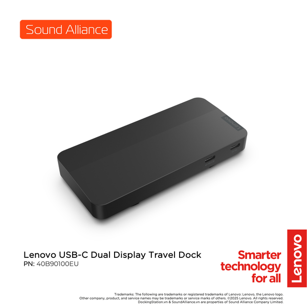 enovo USB-C Dual Display Travel Dock (40B90100EU) 1