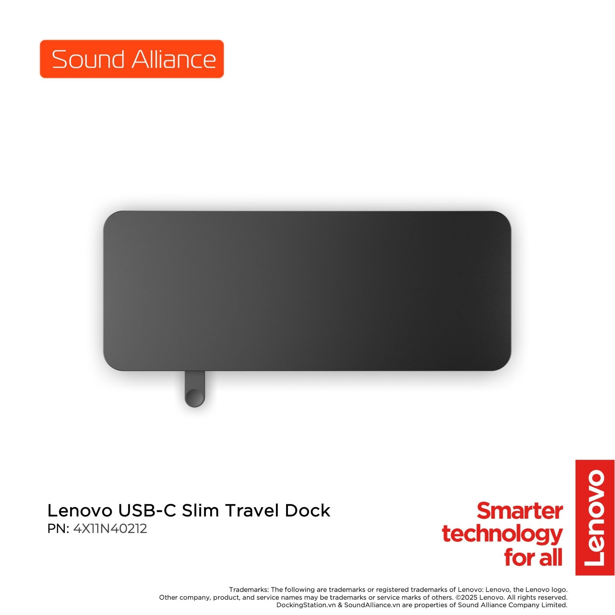  Lenovo USB-C Slim Travel Dock (4X11N40212) 