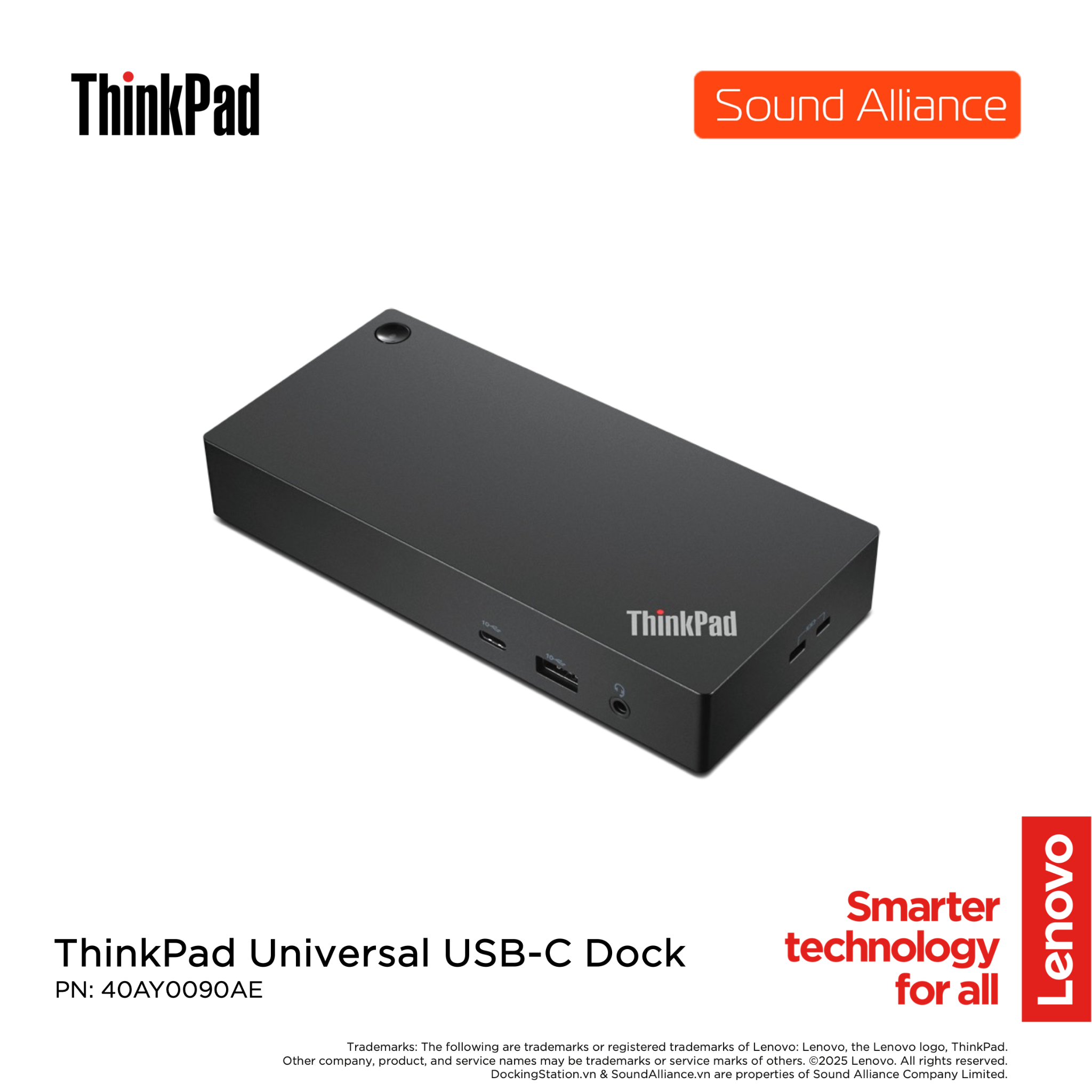  Lenovo ThinkPad Universal USB-C Dock (40AY0090AE) 