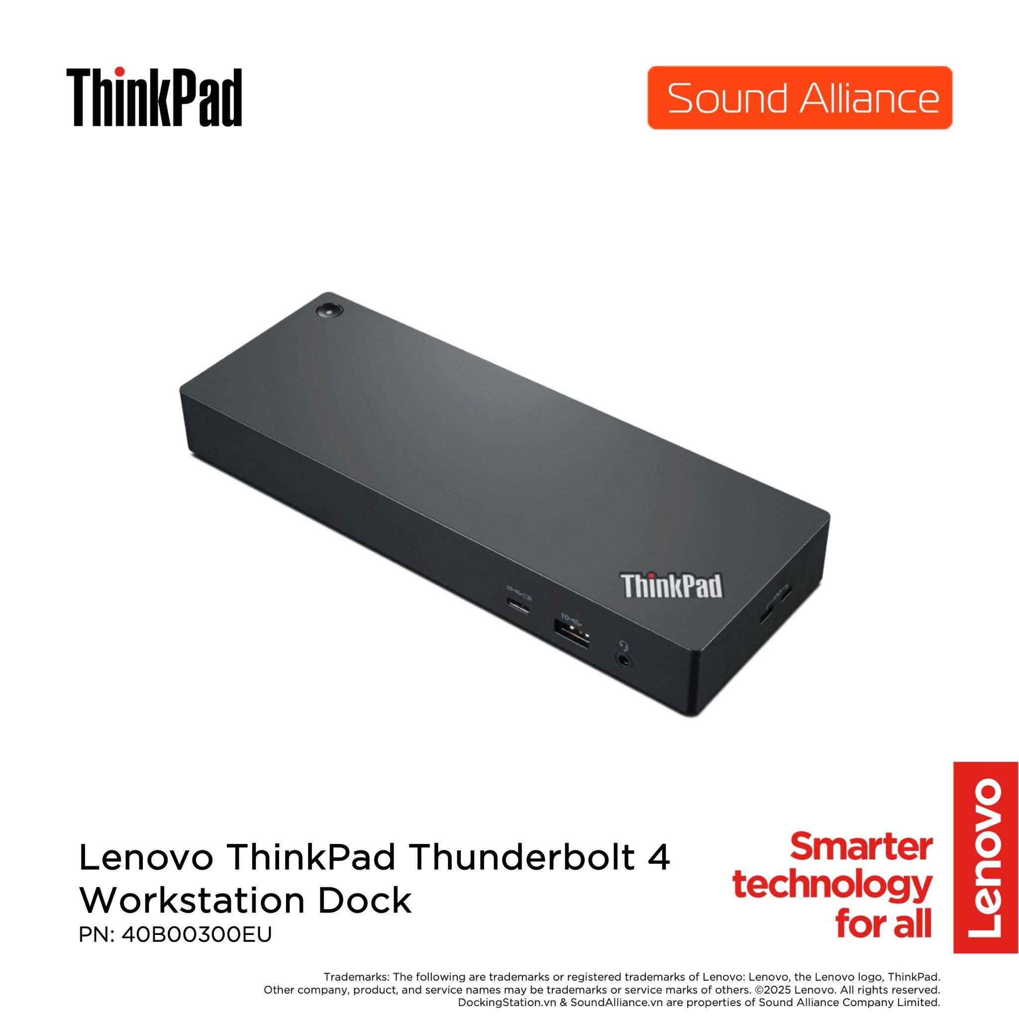  Lenovo ThinkPad Thunderbolt 4 Workstation Dock (40B00300EU) 