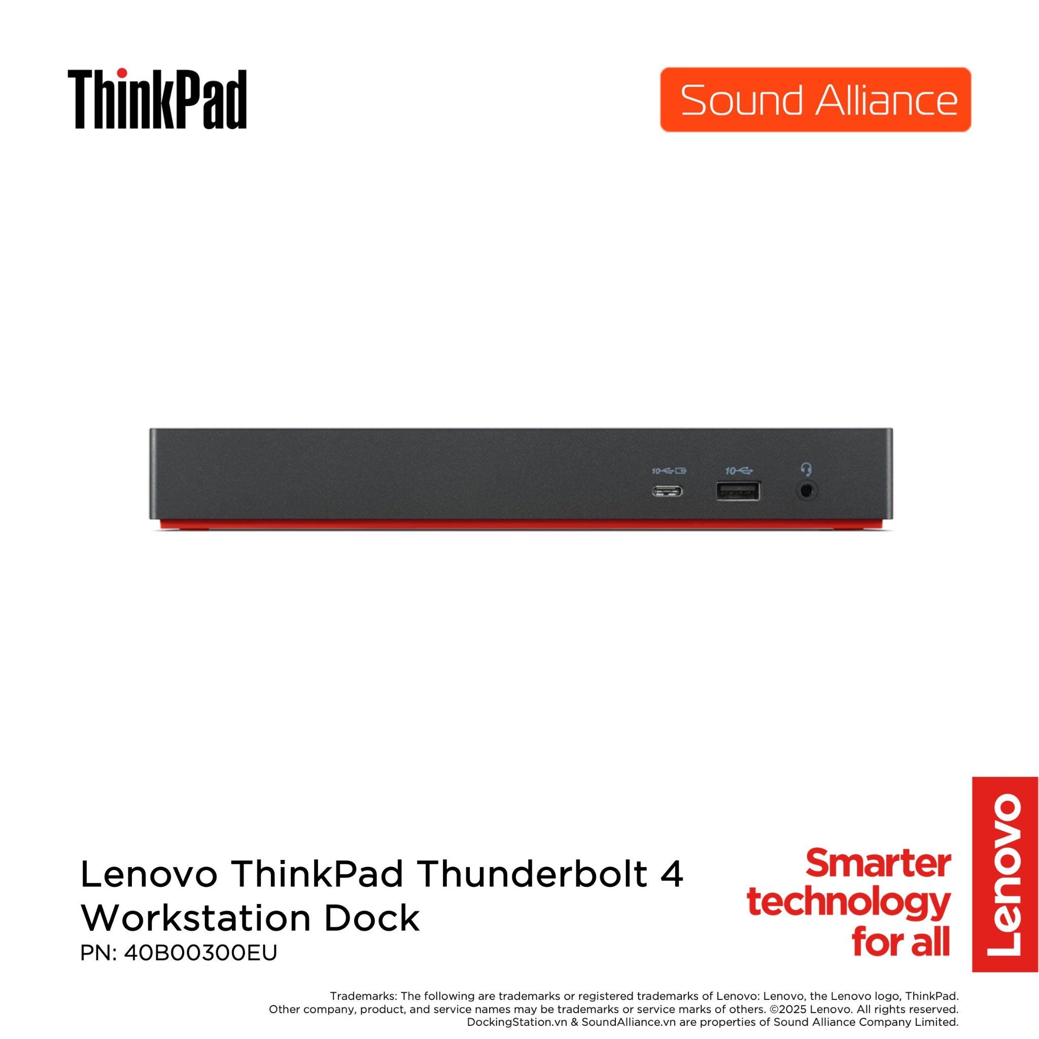  Lenovo ThinkPad Thunderbolt 4 Workstation Dock (40B00300EU) 