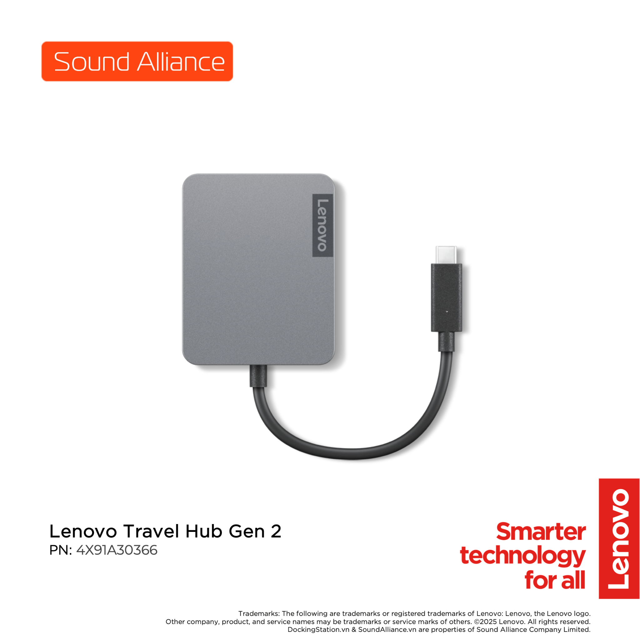  Lenovo Travel Hub Gen 2 (4X91A30366) 