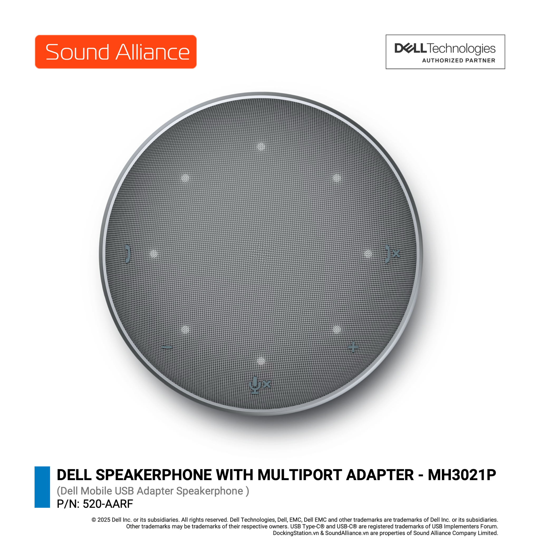  Dell Speakerphone with Multiport Adapter - MH3021P (520-AARF) 