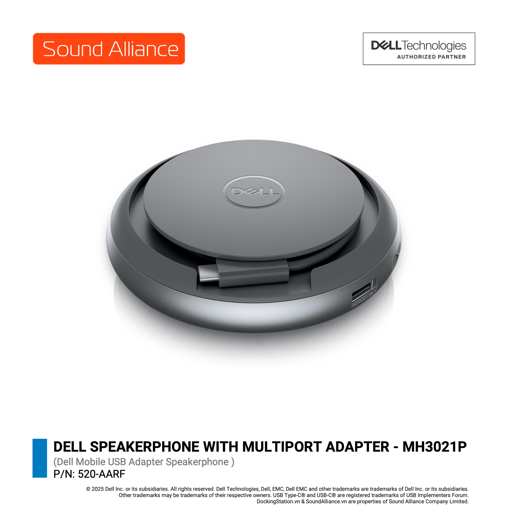  Dell Speakerphone with Multiport Adapter - MH3021P (520-AARF) 