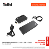  Lenovo ThinkPad Hybrid USB-C with USB-A Dock (40AF0135AE) 