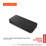  Lenovo USB-C Dual Display Travel Dock (40B90100EU) 