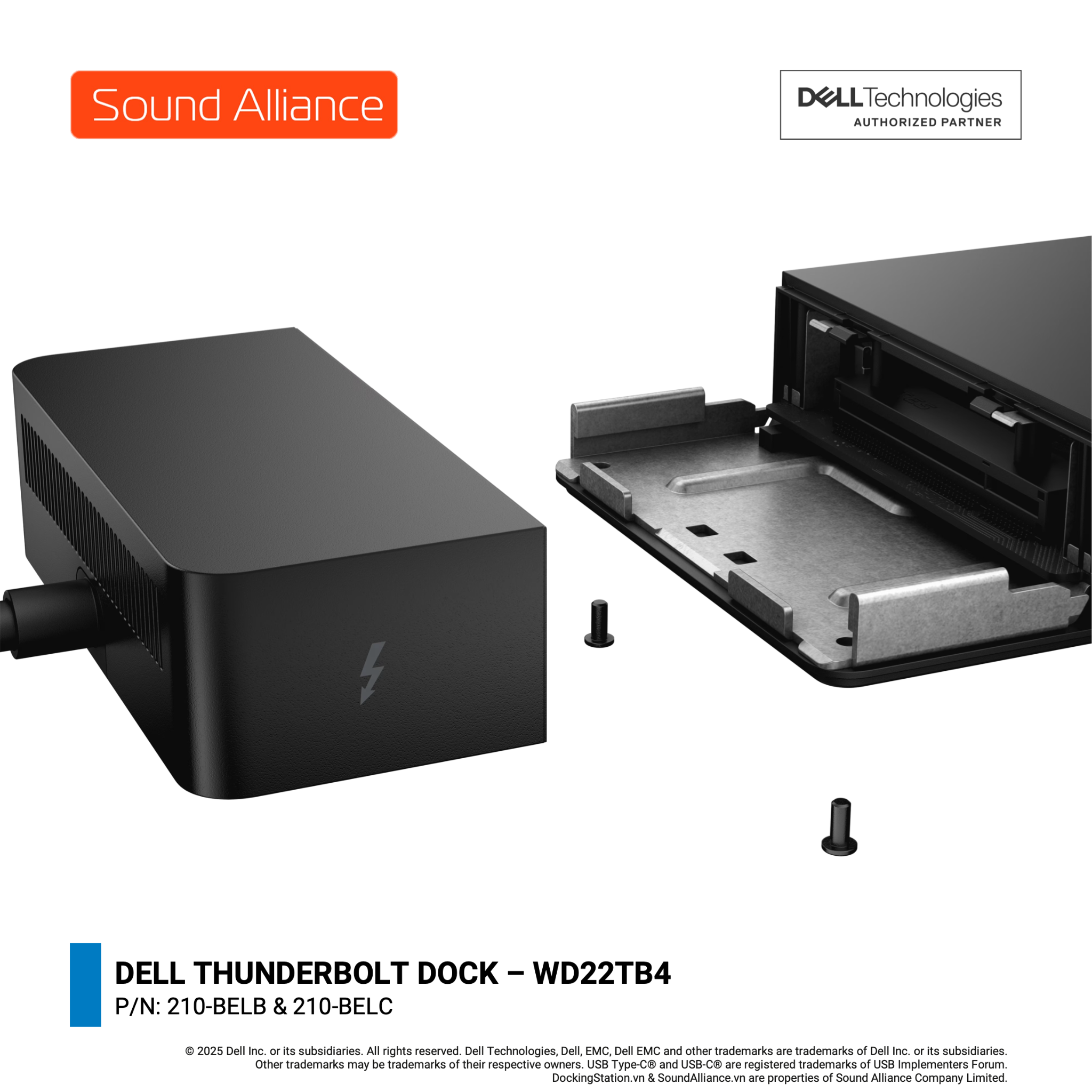  Bộ Chuyển Đổi Kết Nối Mở Rộng (Thunderbolt 4 Docking Station) - Dell Thunderbolt Dock – WD22TB4 