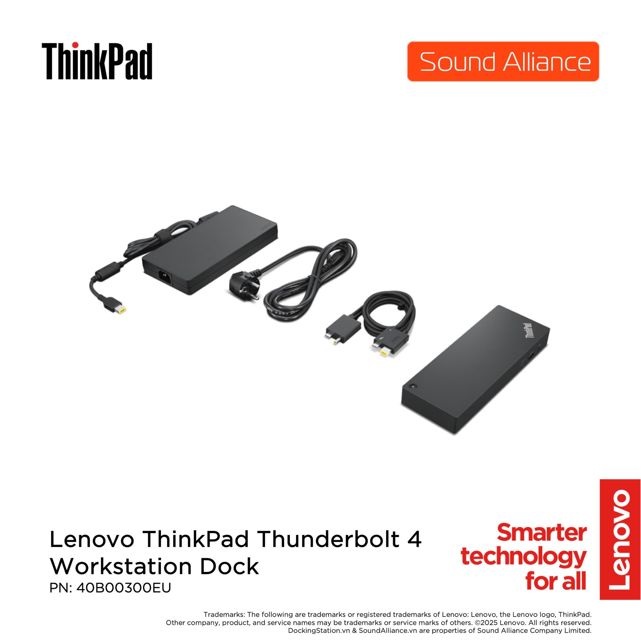  Lenovo ThinkPad Thunderbolt 4 Workstation Dock (40B00300EU) 